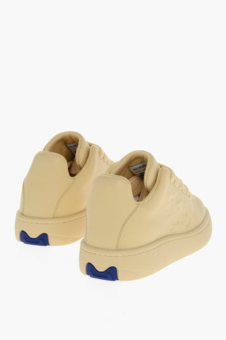 Leather Sneakers with Maxi Laces and Logoed Sole