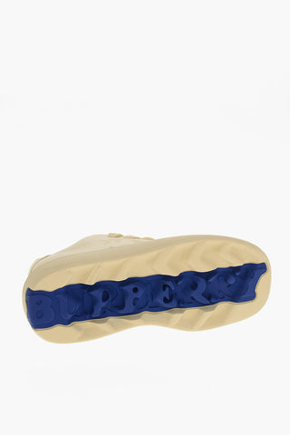 Leather Sneakers with Maxi Laces and Logoed Sole
