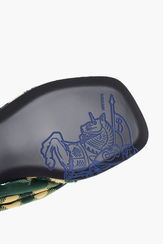 Tartan Fabric Thong Sandals
