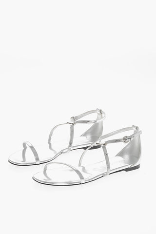 Sandali Criss Cross MIRROR in Pelle Lamè