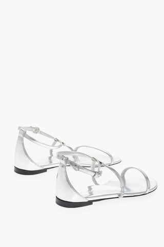 Sandali Criss Cross MIRROR in Pelle Lamè