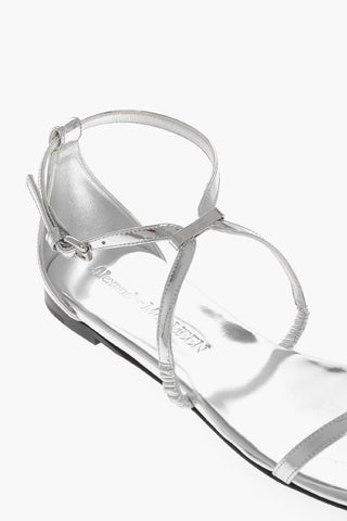 Sandali Criss Cross MIRROR in Pelle Lamè