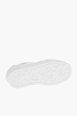 Leather Low-top Sneakers with Canvas Inserts