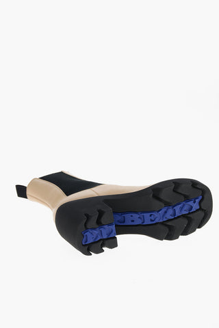 Stivaletti Chelsea in Pelle con Suola Carrarmata 8cm