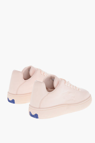 Leather Sneakers with Maxi Laces and Logoed Sole