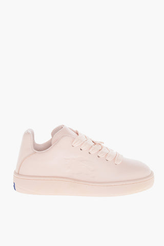 Leather Sneakers with Maxi Laces and Logoed Sole