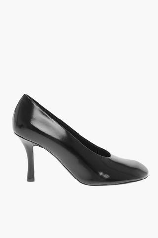 Pumps in Pelle con Tacco Rivestito 9cm