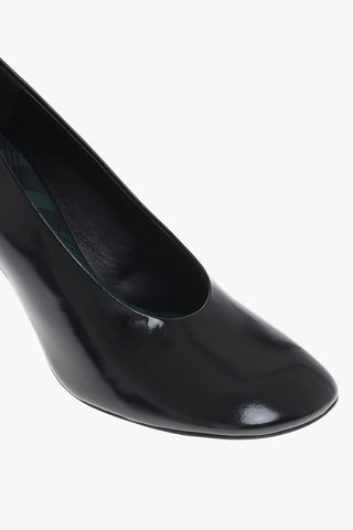 Pumps in Pelle con Tacco Rivestito 9cm