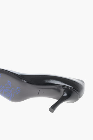 Pumps in Pelle con Tacco Rivestito 9cm