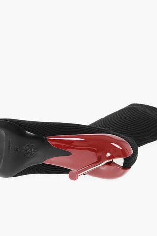 Stivaletti Sock con Punta Metallica e Tacco a Spillo 10cm