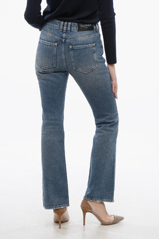 Cotton Cropped Fit Bootcut Denims 24cm