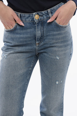 Cotton Cropped Fit Bootcut Denims 24cm