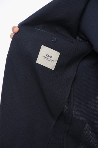 CC COLLECTION 버진 울 블레이저 홉색 패턴