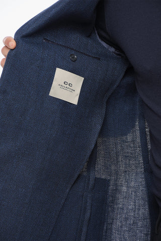 CC COLLECTION Linen Herringbone RIGHT Blazer