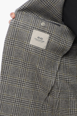 CC COLLECTION Cashmere-blended Blazer with Check Pattern