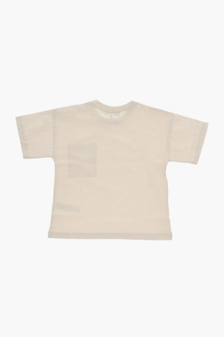 T-Shirt Girocollo in Tinta Unita con Taschino