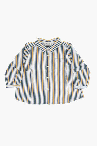 Striped MALO Shirt with Breast Pocket