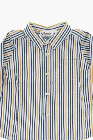 Striped MALO Shirt with Breast Pocket