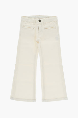 Pantaloni Bootcut BESTIE In Twill di Cotone 