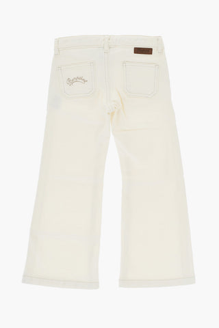Pantaloni Bootcut BESTIE In Twill di Cotone 