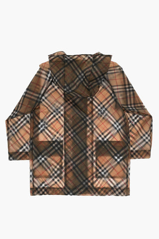 Plaid Checked EMLIA Windbreaker Jacket with Hood