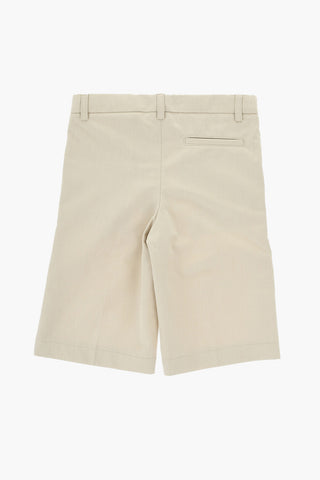 Shorts in Twill di Cotone a 1 Pince