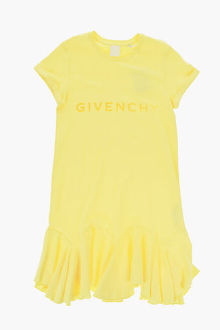 Cotton Tee Dress With Logo Print