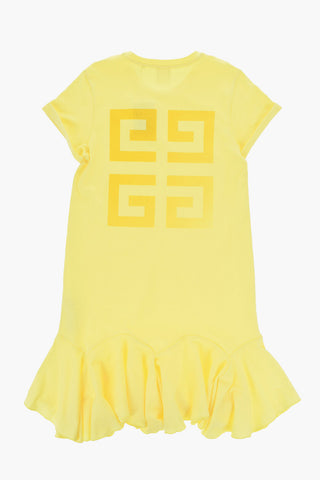 Cotton Tee Dress With Logo Print