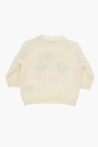 Maglia Girocollo ALMIRE in Cotone e Cashmere con Dettagli a Contrasto