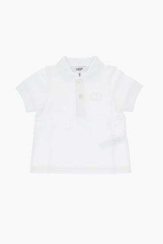 Polo in Tinta Unita con Monogram in Rilievo