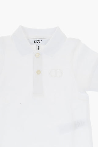 Polo in Tinta Unita con Monogram in Rilievo