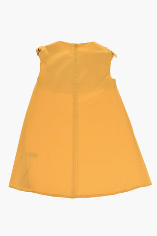Vestito in Cotone con Fiocco sulla Manica