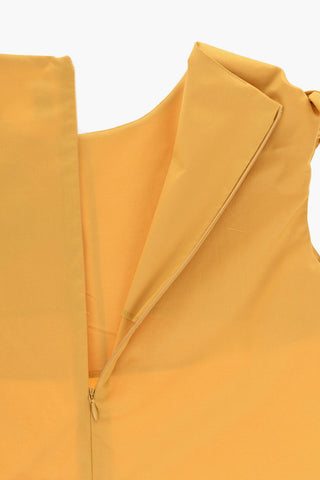 Vestito in Cotone con Fiocco sulla Manica
