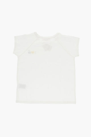 T-Shirt Girocollo ASMAE in Tinta Unita con Ricamo
