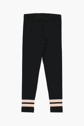 Logoed Leggins with Contrasting Bands