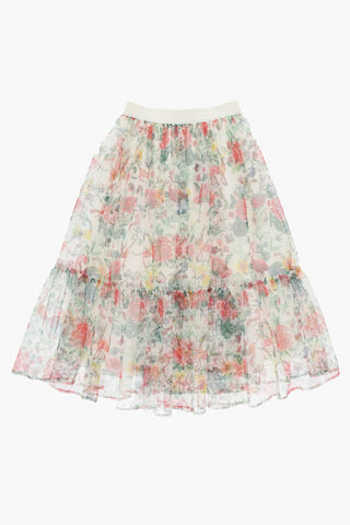 Floral Motif Sequined MADRE Skirt