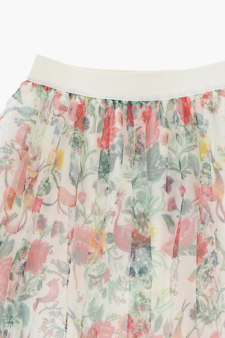 Floral Motif Sequined MADRE Skirt