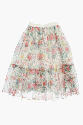 Floral Motif Sequined MADRE Skirt