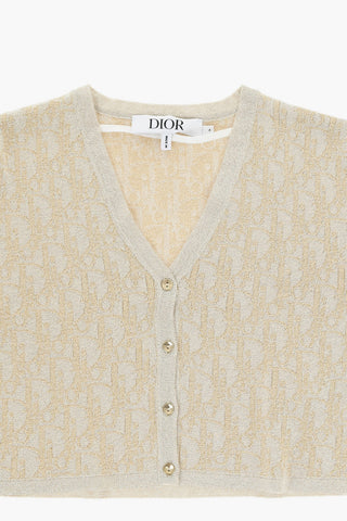 V-Neck Lurex Cardigan