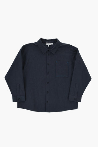 Cotton Twill Shirt with Breast Pocket
