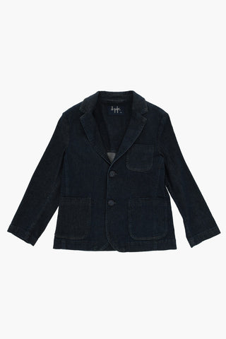 Denim Blazer with Patch Pockets
