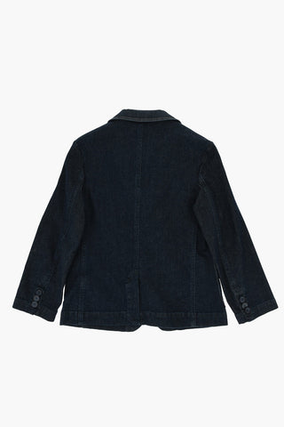 Denim Blazer with Patch Pockets