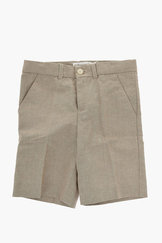 Linen Blend CALVIN Shorts with Belt Loops