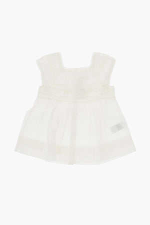 Blusa FLOWER In Cotone a Pieghe