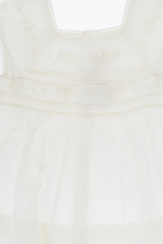 Blusa FLOWER In Cotone a Pieghe