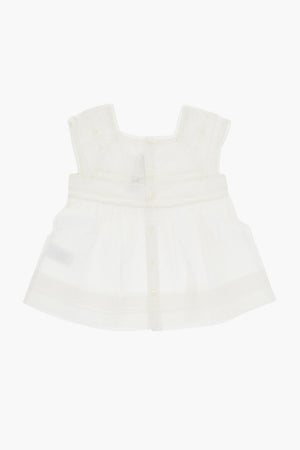 Blusa FLOWER In Cotone a Pieghe