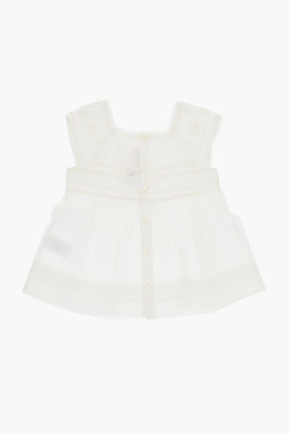 Blusa FLOWER In Cotone a Pieghe