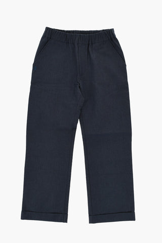 Pantaloni in Twill di Cotone con Elastico in Vita