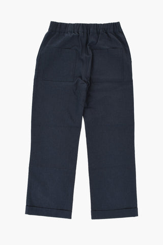 Pantaloni in Twill di Cotone con Elastico in Vita