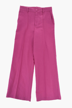 Twillhose aus Baumwolle und Leinen mit Gürtelschlaufen